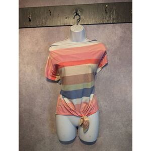 Amaryllis off the shoulder tied front tshirt medium